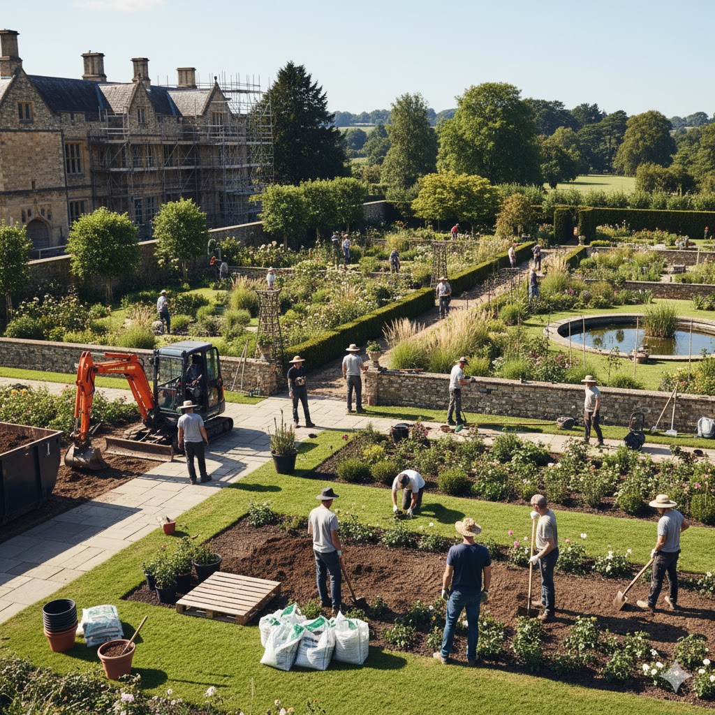 Stor trädgårdsrenovering