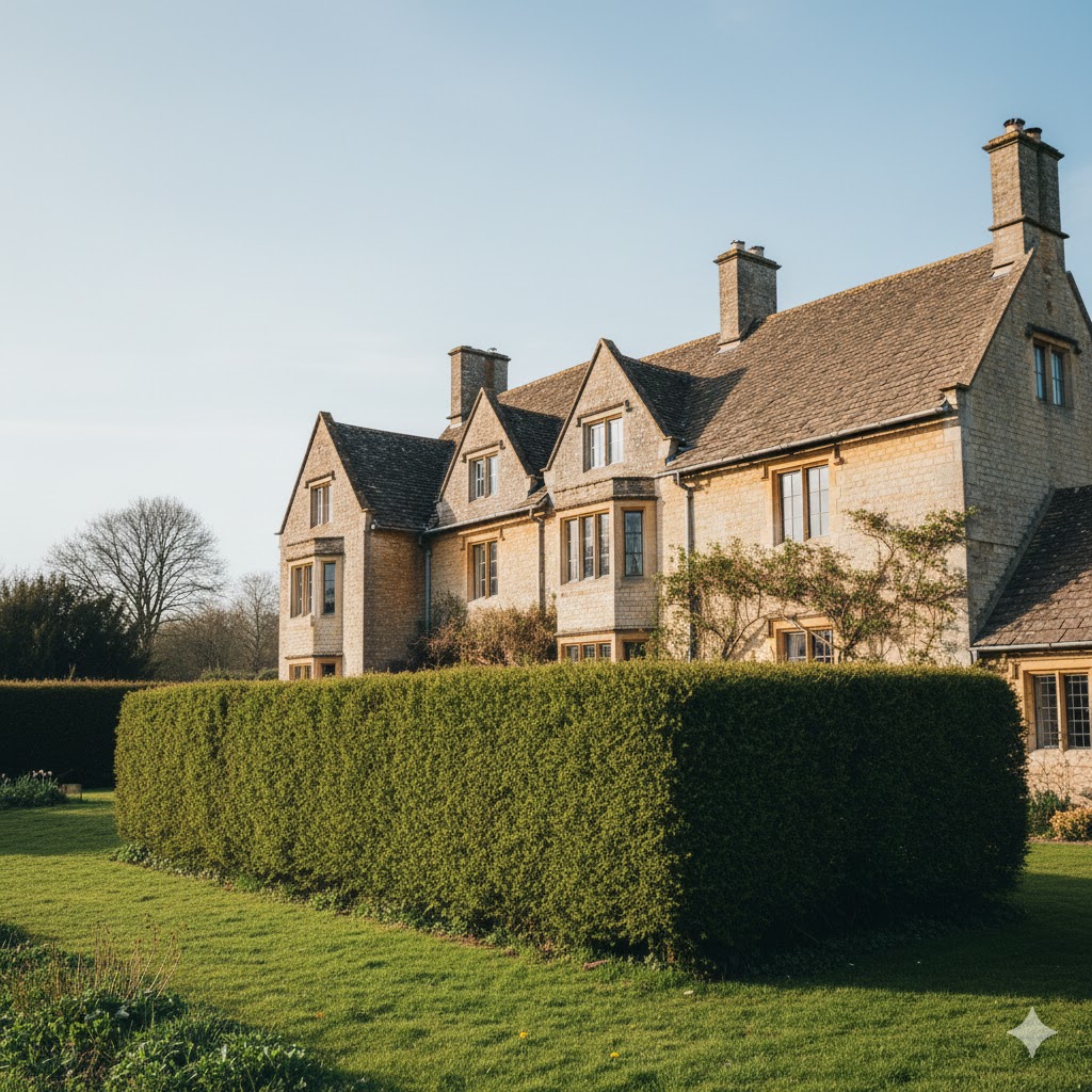 Perfekt formad häck efter behandling